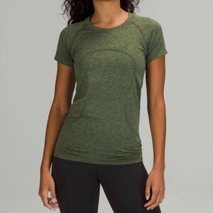Luluemon swiftly tech size 4 rainforest green/green twill